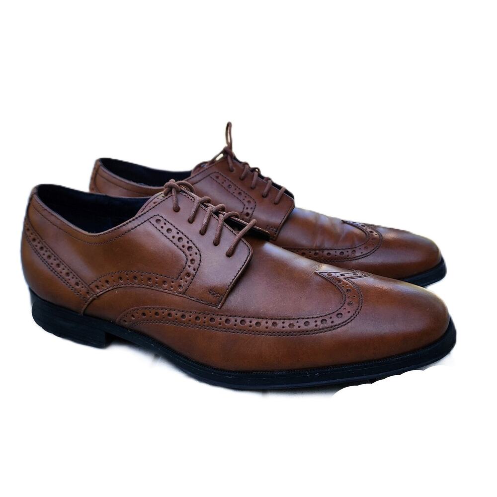Cole Haan Grand 0s Signature Leather Brogue Wingtip Oxfords 8.5